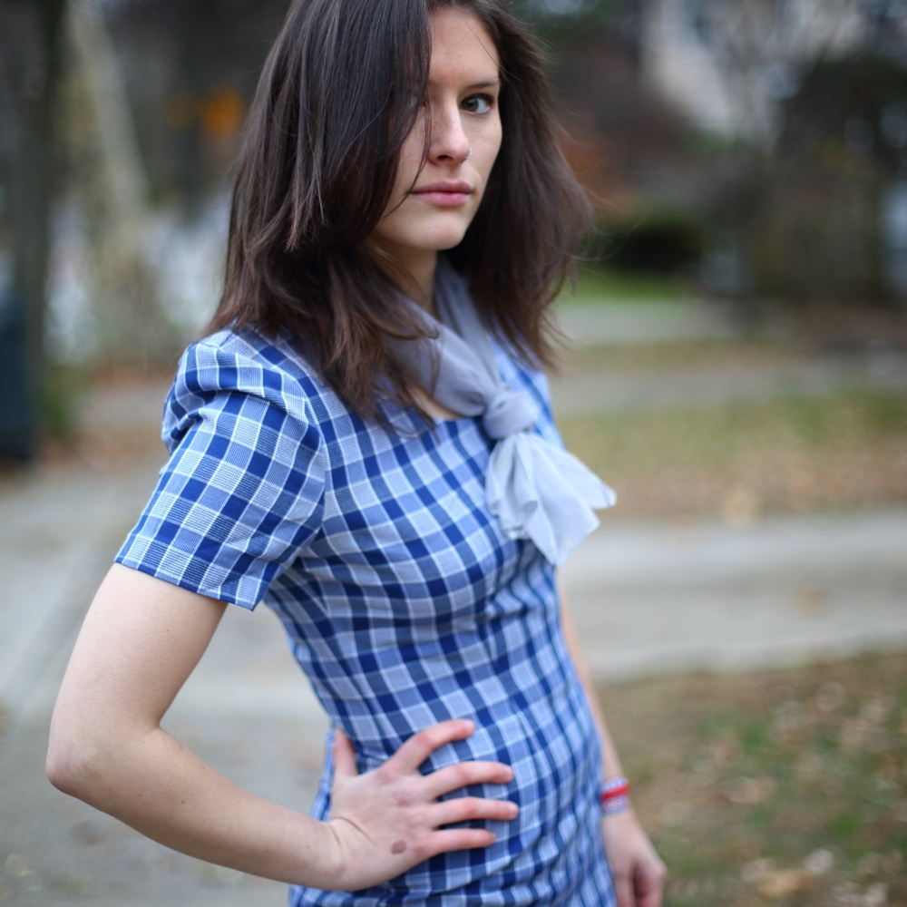 My Michelle Vintage light blue 80's dress